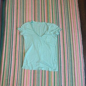 J Crew 100% linen v neck shirt